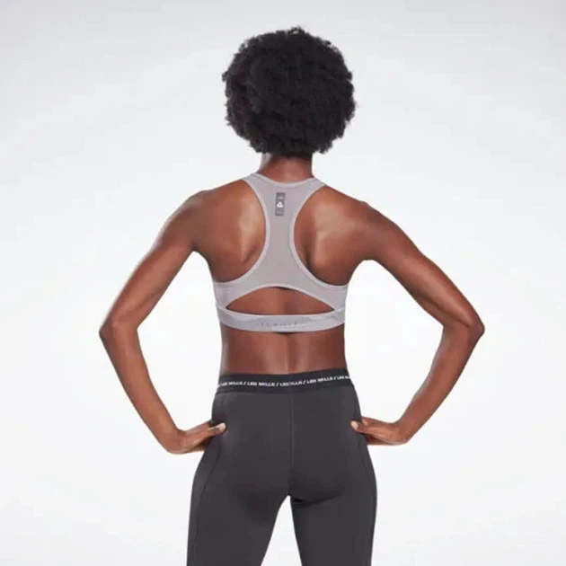 Спортивний топ Reebok Lm Lux Racer Bra Aop GE1033 gray XS - зображення 4