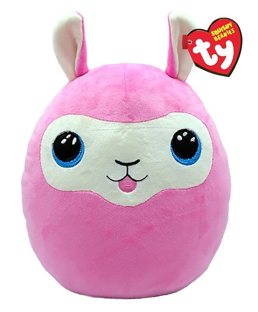 Maskotka TY Squishy Beanies Lama Lana Różowa 30 cm (0008421393671) - obraz 1