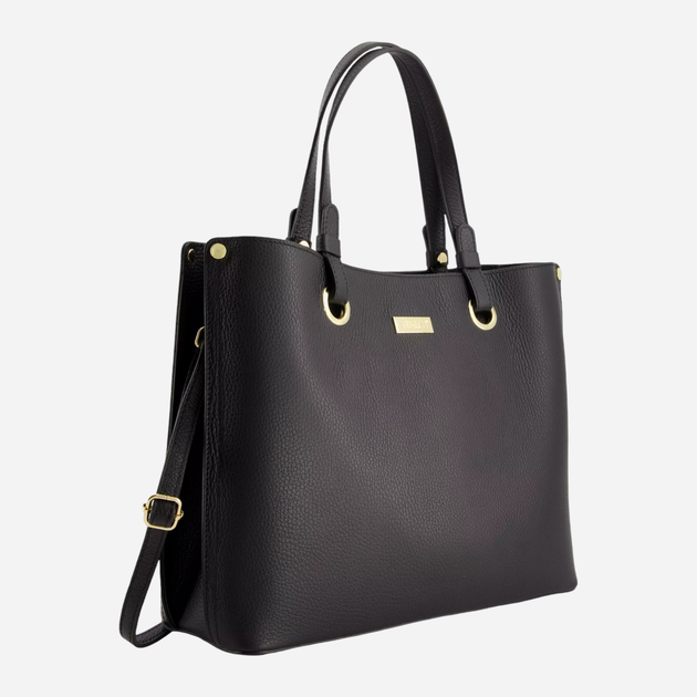 Torba shopper damska ze skóry naturalnej VENEZIA D001LEBLTOR226 Czarna (5906140579466) - obraz 3