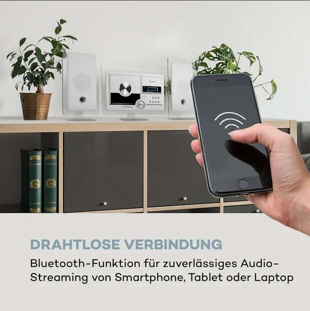 Стереосистема Аuna Stereo Sonic DAB+ Універсальна музична система 20 Вт - Фото 6 Стереосистема Аuna Stereo Sonic DAB+ Універсальна музична система 20 Вт - зображення 6