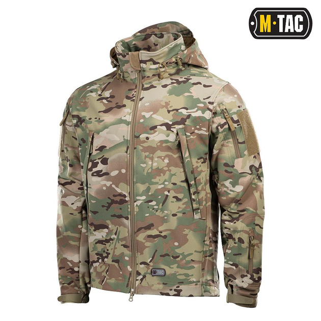 Тактический теплый M-Tac костюм Soft Shell Winter Multicam мультикам L + шапка в подарок - изображение 2