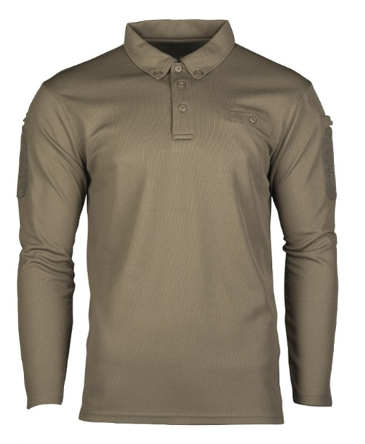 Футболка Поло тактична з довгим рукавом TACTICAL LONG SLEEVE POLO SHIRT QUICK S Olive - зображення 1