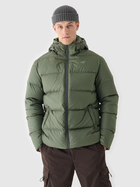 Пуховик зимний мужской 4F Down Jacket M513 4FWAW24TDJAM513-44S M Хаки (5905700068808) 