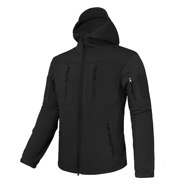 Чоловіча куртка Eagle Soft Shell JA-01-0 з флісом Black 5XL - зображення 2