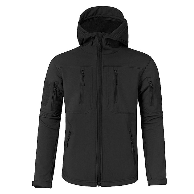 Мужская куртка Eagle Soft Shell JA-01-0 с флисом Black 4XL - изображение 1