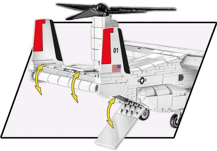 Klocki konstrukcyjne Cobi Armed Forces Bell Boeing V-22 Osprey First 1136 elementów (5902251058357) - obraz 6