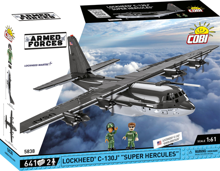 Klocki konstrukcyjne Cobi Armed Forces Super Hercules Lockheed C-130J 641 element (5902251058388) - obraz 1