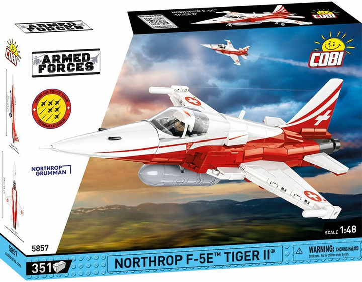 Klocki konstrukcyjne Cobi Armed Forces Northrop F-5E Tiger II 351 elementy (5902251058579) - obraz 1