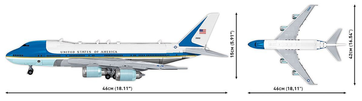 Конструктор Cobi Boeing 747 Air Force One 1087 деталей (5902251266103) - зображення 9