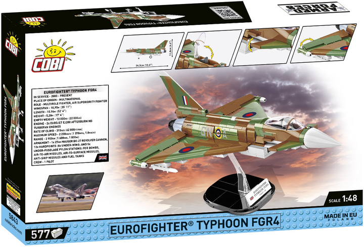 Конструктор Cobi Eurofighter Typhoon FGR4 GiNA 577 деталей (5902251058432) - зображення 2