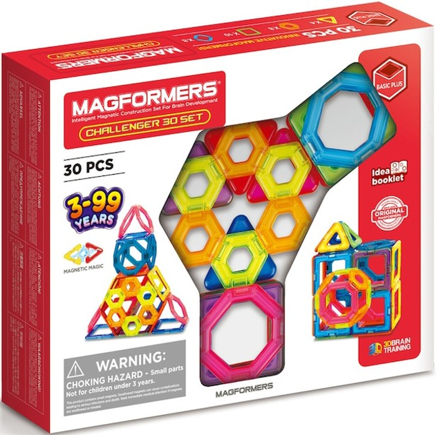 Klocki magnetyczne Magformers Challenger 30 elementów (0730658150207) - obraz 1