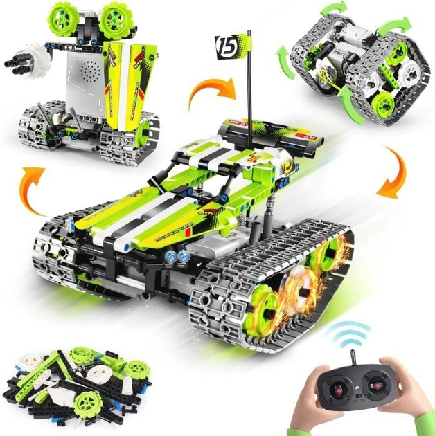 Klocki konstrukcyjne Pro Kids RC 3 w 1 Pojazd gąsienicowy Robot 353 elementy (5903943005611) - obraz 1