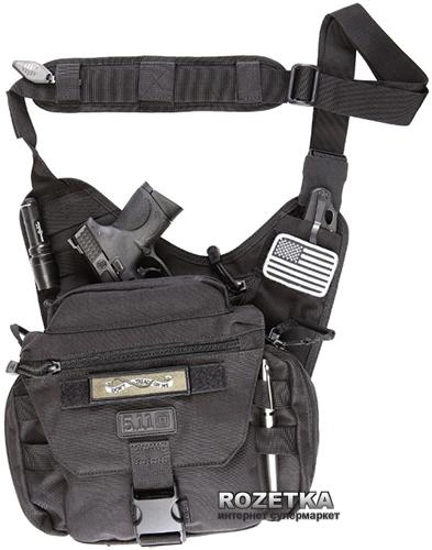Сумка-кобура тактична оперативна плечова 5.11 Tactical PUSH Pack 56037 Чорний (2000000149745) - зображення 2