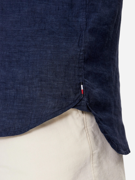 Koszula męska lniana z krótkom rękawem Tommy Hilfiger MW0MW35207-DCC L Granatowa (8720646615940) - obraz 5