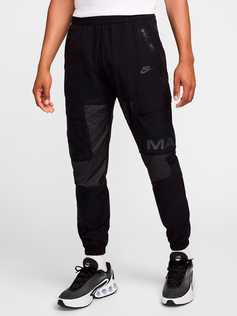 Акція на Спортивні штани чоловічі Nike M Nsw Air Max Wvn Cargo Pant HF6601-010 M Чорні від Rozetka