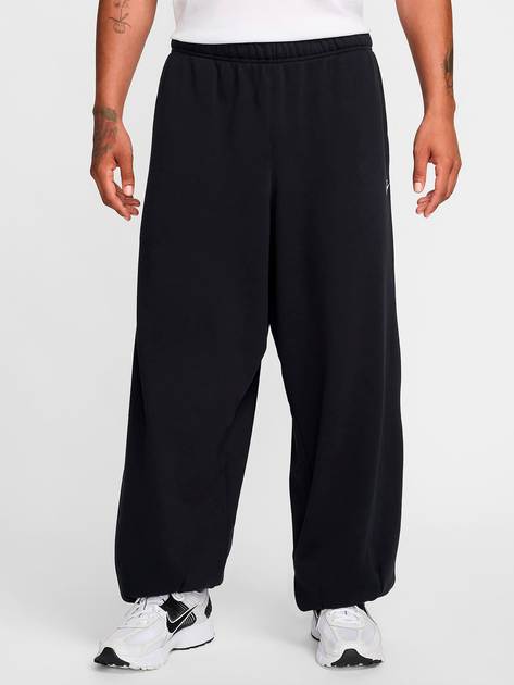 Акція на Спортивні штани утеплені чоловічі Nike M Nk Club Ft Oversized Pant HJ1822-010 2XL Чорні від Rozetka