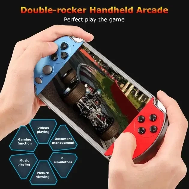 Игровая приставка портативная PSP X7, экран 5.1, встроенные игры, 8Гб памяти - изображение 7