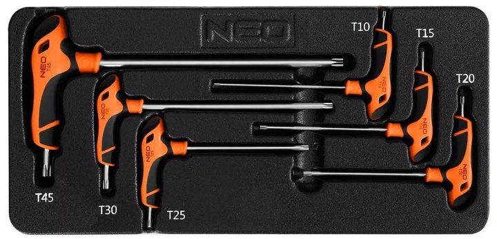 Набір ключів Torx NEO Tools 6 шт. вставка 84-264 (5907558483963) - зображення 1