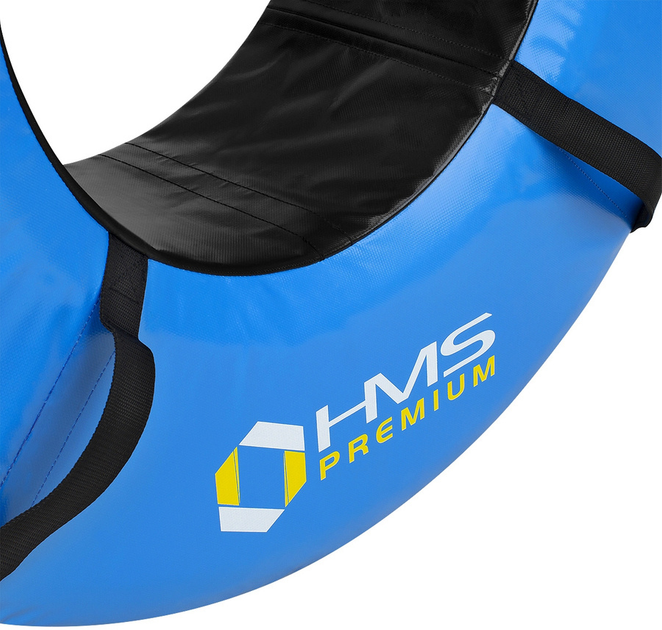 Шина для кросфіту HMS Premium 60 кг синя (5907695592146) - зображення 6