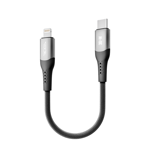 USB Кабель Ridea RC-US42 UltraStrong 30W 3A Type-C to Lightning 0.25m, Black - изображение 3