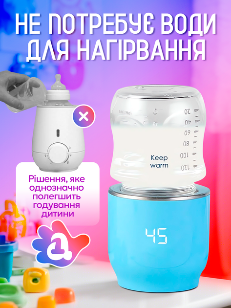 Підігрівач для пляшечок нагрівач бутилочок бездротовий портативний мобільний м з акумулятором usb підігрів грілка апарат підігріву дитячого харчування дитячої суміші підігрівачі пляшечки нагрівачі Baby-1 (white) - зображення 2