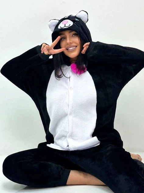 Піжама кігурумі My Kigu Жіноча Кіт Чорний розмір L 165-175см (107441) - зображення 10