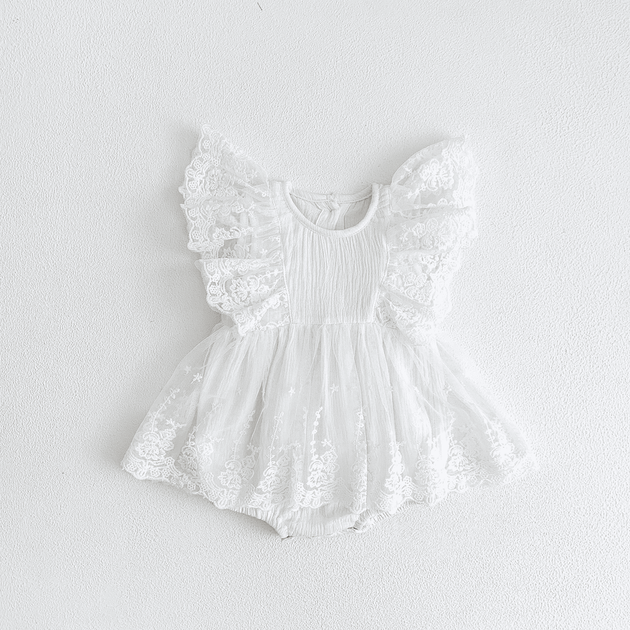 Летний детский бодик с кружевной юбкой Baby Fashion, Белый, 90 см - изображение 7