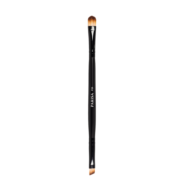 Пензлик для тіней та підводки двобічний Parisa Cosmetics Р-26 - Фото 1 Пензлик для тіней та підводки двобічний Parisa Cosmetics Р-26 - изображение 1