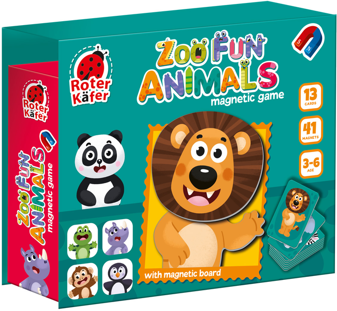 Игра настольная Roter Käfer магнитная Веселые зверята зоопарка (RK2030-06) 