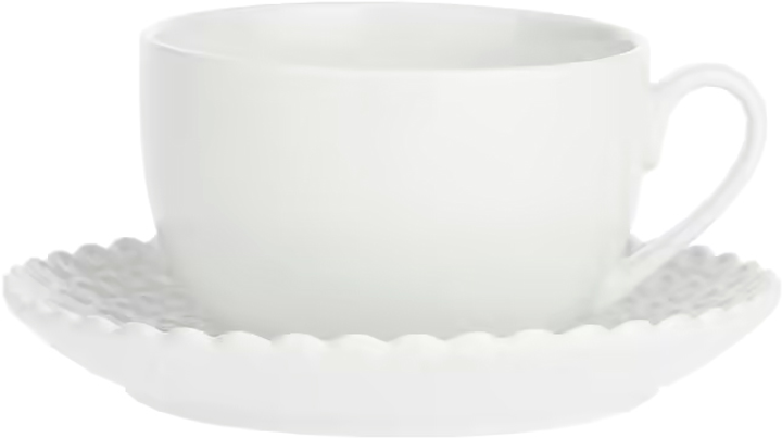 Filiżanka ze spodkiem La Porcellana Bianca Momenti porcelana 450 ml (8027549042836) - obraz 1