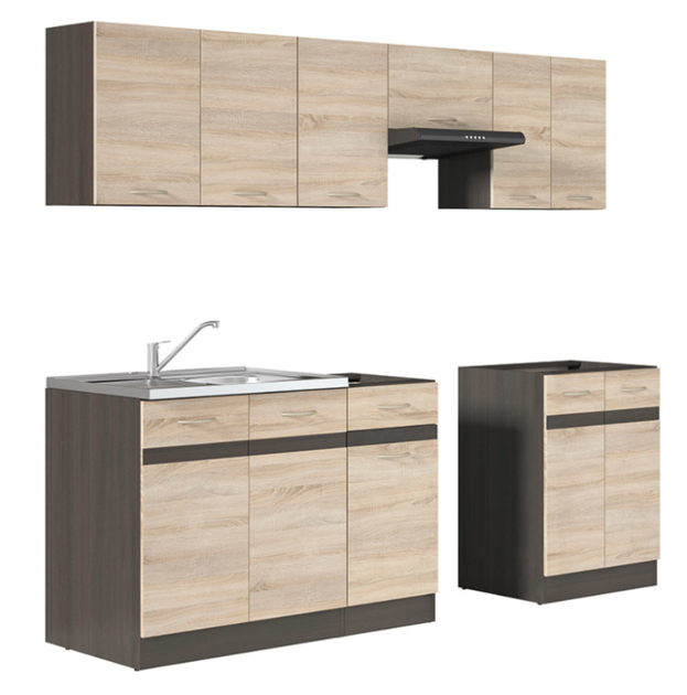 Кухонний гарнітур см з Junona Line 230 AGD Black Red White 230 (K24-JUNONA_AGD_WER_2/230_BBL) 169879 - зображення 2