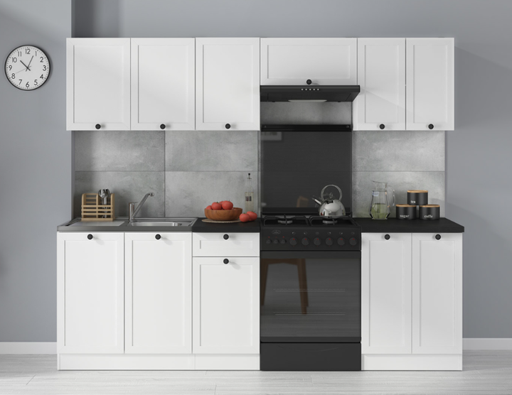 Кухонний гарнітур см Junona Line 240 AGD Black Red White 240 ( K24-JUNONA_AGD_WER_2/240_BBL) 169902 - зображення 2