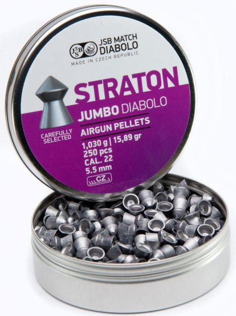 Пули JSB Jumbo Straton кал.5.50мм 1.030г 500шт для пневматики Чехия - изображение 2