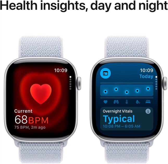 Smartwatch Apple Watch Series 10 GPS 46mm Silver Aluminium Case with Blue Cloud Sport Loop (MWWN3) - obraz 5