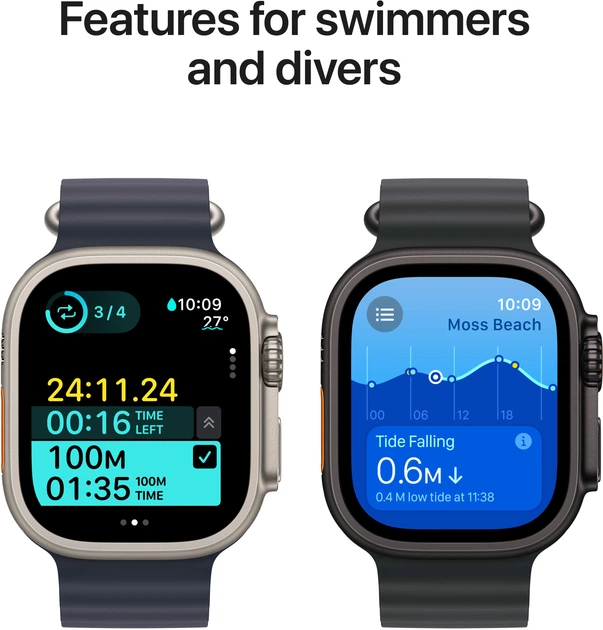 Smartwatch Apple Watch Ultra 2 (2024) GPS + Cellular 49mm Natural Titanium Case with Tan Alpine Loop - Small (MX4E3) - obraz 5