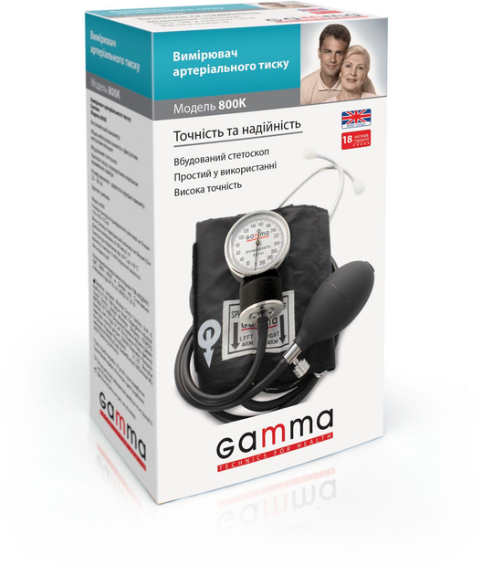 Тонометр механічний із вбудованим стетоскопом Gamma 800К - зображення 2