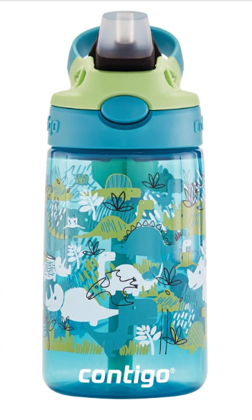 Пляшка для води дитяча Contigo AUTOSPOUT Kids Water Bottle 414 мл спортивний (динозаври) - Фото 2 Пляшка для води дитяча Contigo AUTOSPOUT Kids Water Bottle 414 мл спортивний (динозаври) - зображення 2