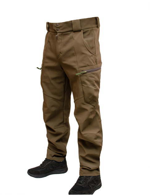 Зимові Штани WinTac Soft Shell Viking Khaki L Short хакі - изображение 1