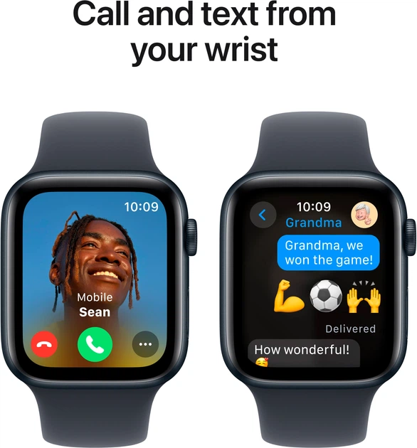 Смарт-годинник Apple Watch SE (2024) GPS 40mm Midnight Aluminium Case with Midnight Sport Band - S/M (MXE73) - зображення 4