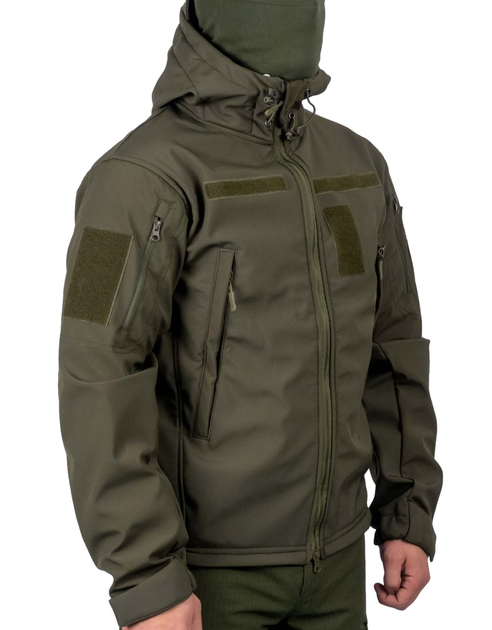 Тактична куртка WinTac Soft Shell Viking Olive XS олива - изображение 2