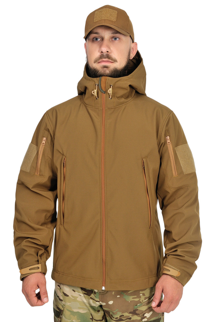 Тактична куртка WinTac Soft Shell VIKING Coyote 6XL койот - изображение 1