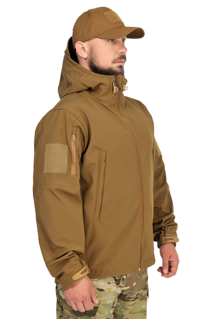 Тактична куртка WinTac Soft Shell VIKING Coyote 6XL койот - изображение 2