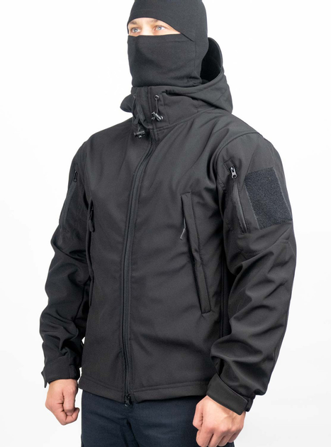 Тактична Куртка WinTac Soft Shell Viking Black M чорна - зображення 2