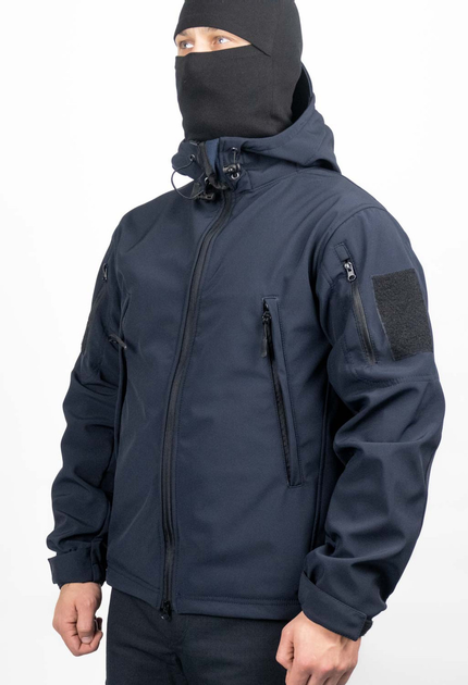 Тактична куртка WinTac Soft Shell VIKING Dark Navy Blue S темно-синя - зображення 2