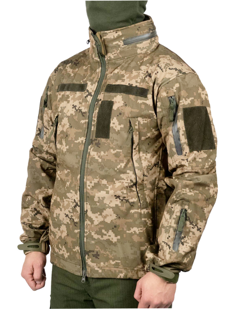 Демісезонна тактична куртка WinTac Soft Shell Stalker MM14 L піксель - зображення 2