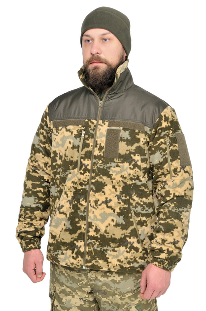 Тактична флісова кофта WinTac Sarmat ММ14 Fleece 300 гр/м L піксель - зображення 1