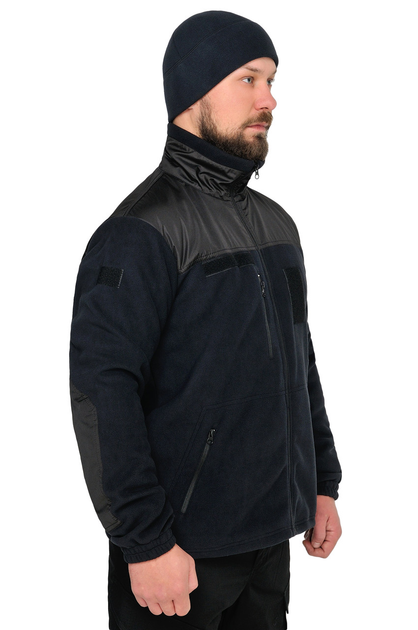 Тактична флісова кофта WinTac Jacket Dark blue Ultrasoft М-300 5XL темно синя - изображение 2