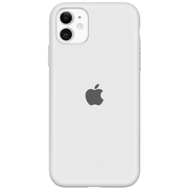 Силіконовий чохол з мікрофіброю Silicone Case Full для iPhone 11 (Білий) - Фото 1 Силіконовий чохол з мікрофіброю Silicone Case Full для iPhone 11 (Білий) - зображення 1