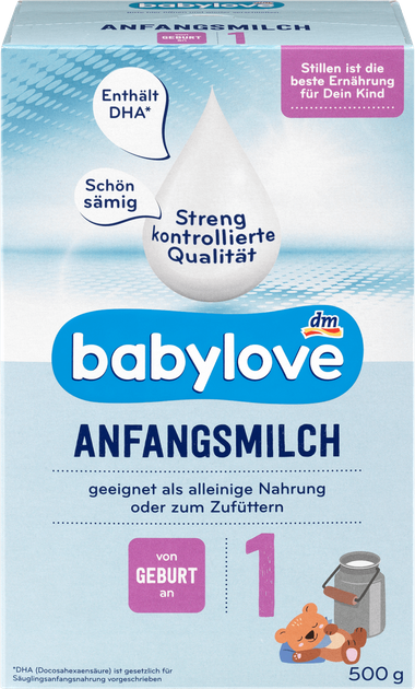 Дитяча молочна суміш Babylove 1 від народження, 500 грам - Фото 1 Дитяча молочна суміш Babylove 1 від народження, 500 грам - изображение 1