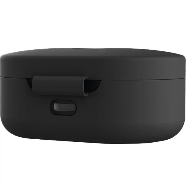 Силіконовий чохол з карабіном для навушників Xiaomi Mi Earbuds Basic 2, чорний - зображення 4